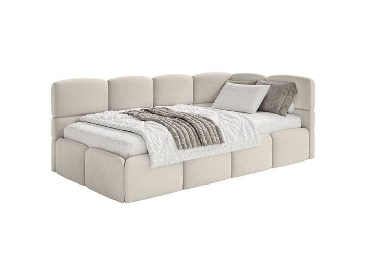 Jugendbett 120x200 cm Cloudy, rechtsseitig, mit Stauraum,