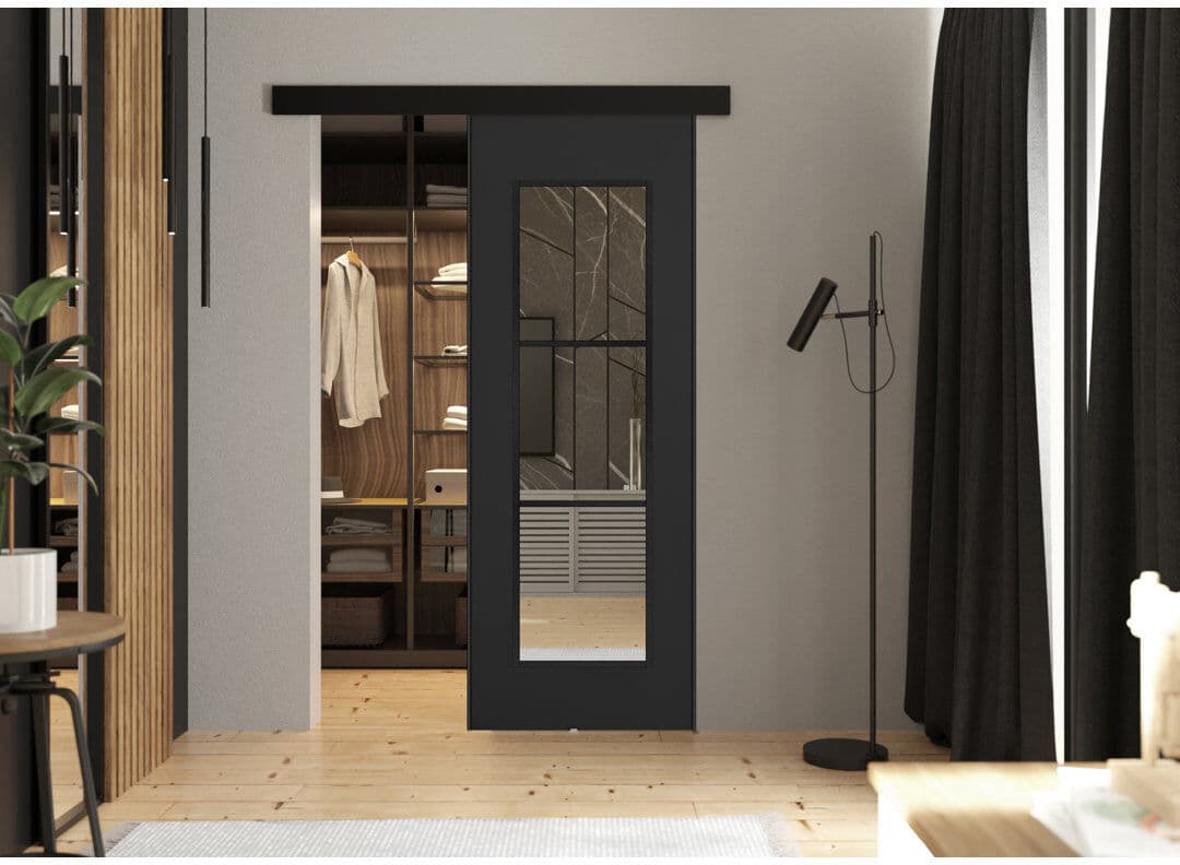 Brayden Studio DOOR TORI 1 Graphite Grey 86cm x 205cm