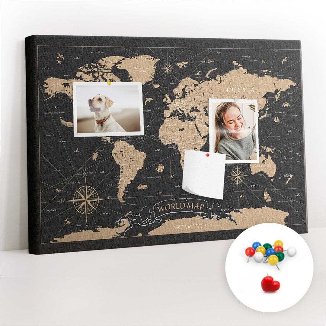 East Urban Home Anorah Magnetic Cork Corkboard / Bulletin Board Bulletin Board Gray 40cm H X 60cm W X 2.5cm D