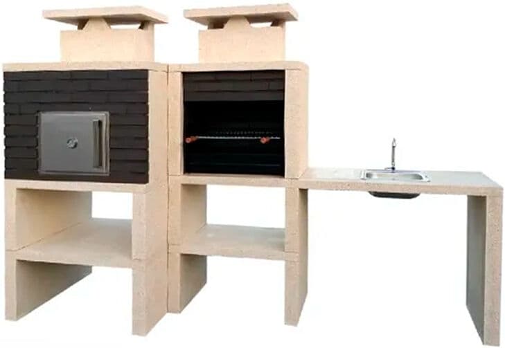 My-Barbecue Suplementar Barbecue - Faixa em Inox e Mesa em Inox - (+80 €)