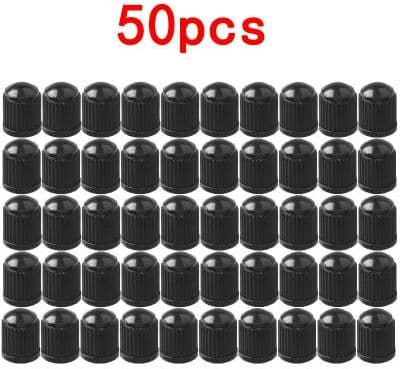 Friendly Fresh Finds Plastic Tire Valve Stem Dust Caps For Cars, Bikes, Motorcycles & Trucks black 50 Pcs