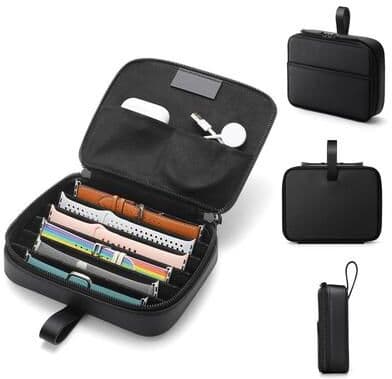 Snug & Styled Multifunction Cable Organizer Bag With Watch Strap Storage Travel Case Multifunction Cable Organizer Bag With Watch Strap Storage Travel Case