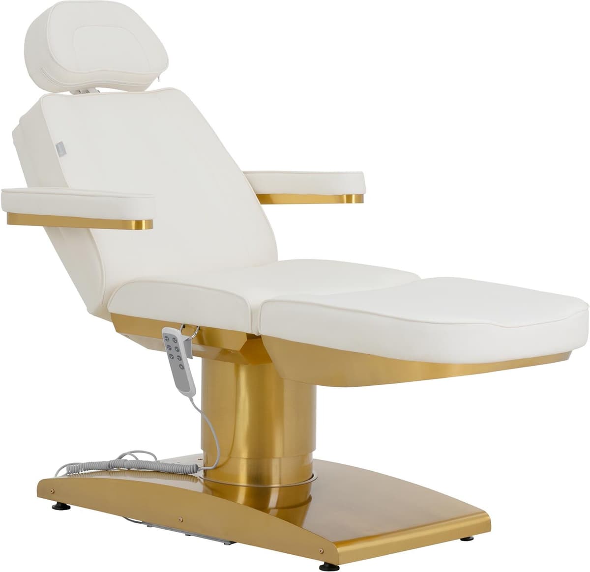 physa Pat electric Beauty Bed - 3 motoare - 300 W - 195 x 60 x 62 - 82 cm - 200 kg - alb / auriu PHYSA VARESE WHITE