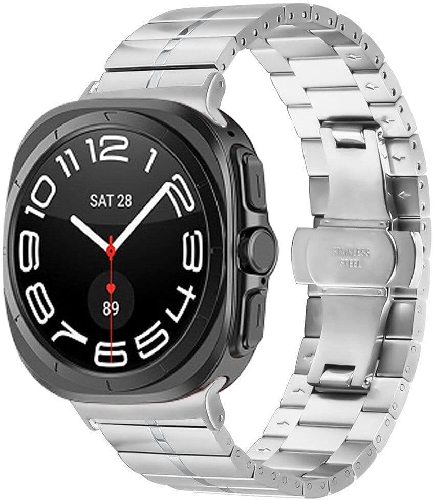 EIDERWOOD Samsung Galaxy Watch Ultra 2 / Ultra (47mm) Rustfrit Stål Smartwatch Rem - Sølv