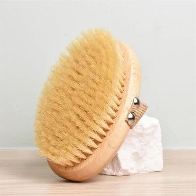 Uplift Picks PureGlow Natural Bristle Wet Dry Body Brush small