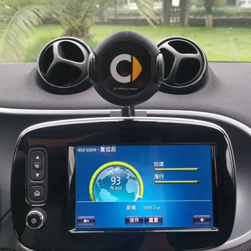 NONE For Mercedes Benz Smart Car 453 451 Model Auto Wireless Charging Phone Holder Mount Fast 10W Qi Charger Car Accessories