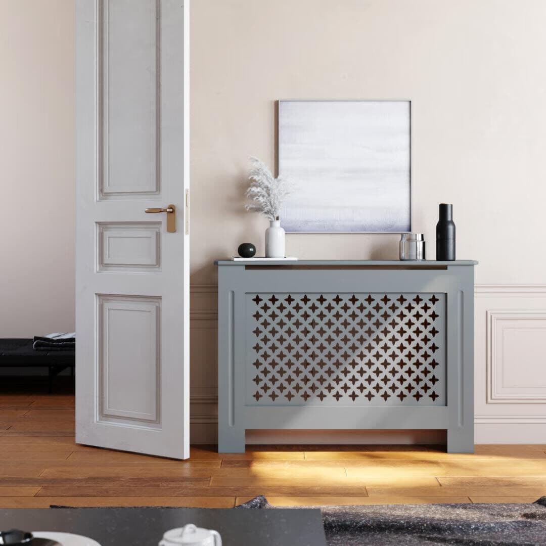Belfry Bathroom Rialto Free Standing Radiator Cover Grey 81.5cm H x 112cm W x 19cm D