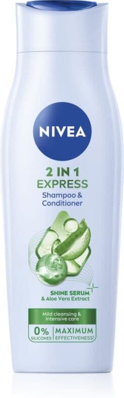 Nivea 2in1 Care Express Protect & Moisture Shampoo og balsam 2-i-1 250 ml