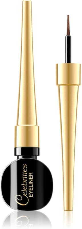 Eveline Cosmetics Celebrities eyeliner w płynie odcień Brown 6 ml