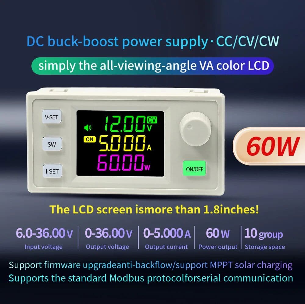 NONE SK60X 60W 120W CNC Buck Boost DC Adjustable Voltage Regulator Power Supply Constant Voltage And Current Solar Charging Module.