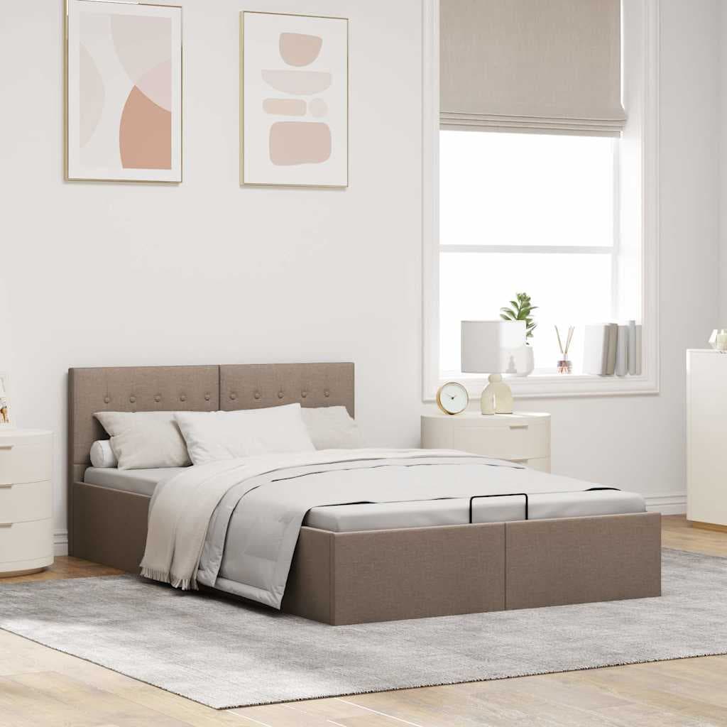 vidaXL Cadre de lit à rangement hydraulique sans matelas 120x200 cm