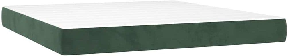 vidaXL Matelas à ressorts ensachés 160 x 210 x 20 cm Vert foncé