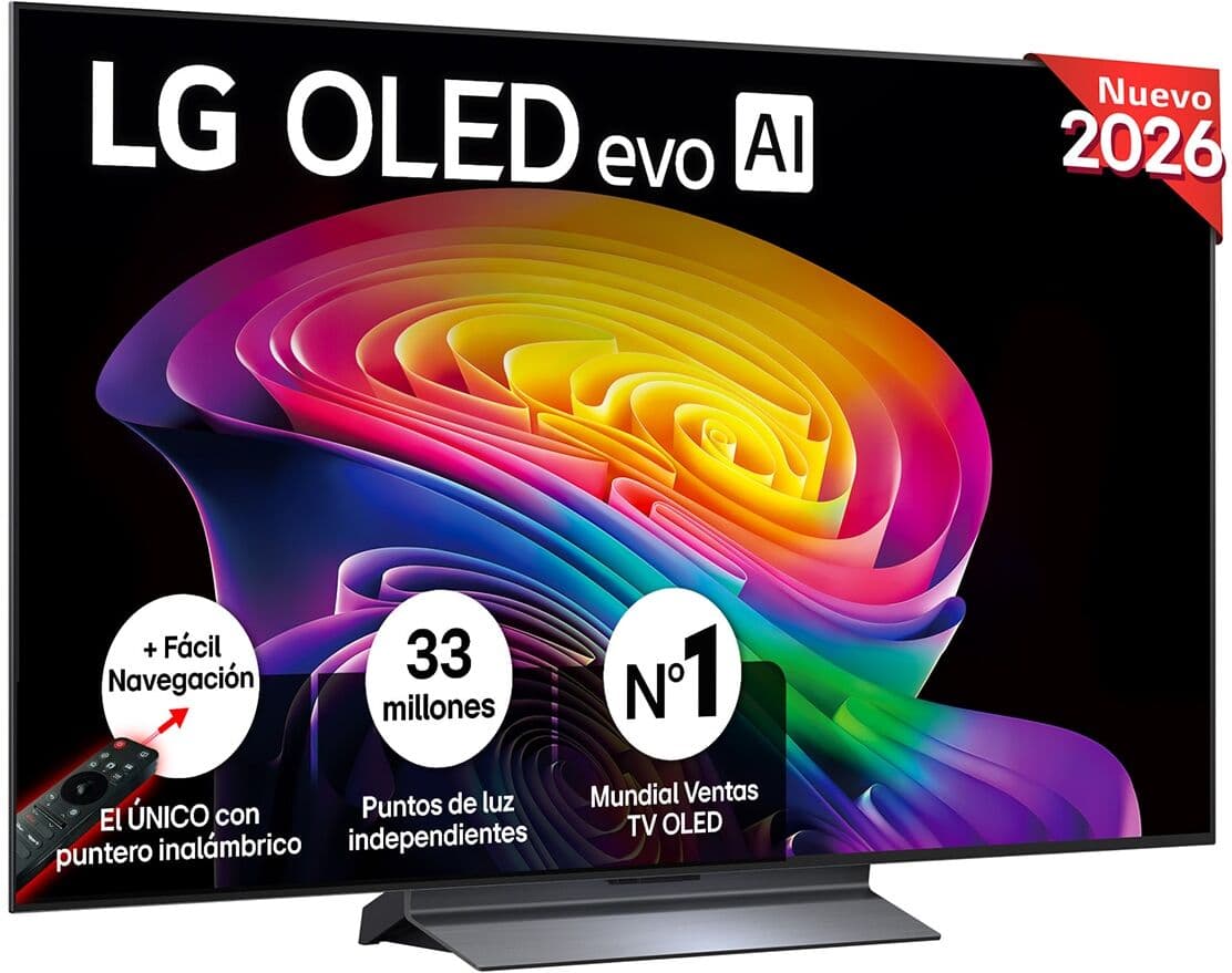 LG TV OLED evo 139 cm (55") OLED55C66LB 4K, Smart TV, AI, C6. Gris oscuro / Negro