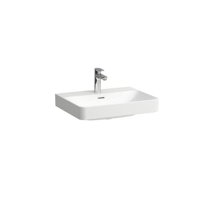 Laufen PRO X Aufsatz-Waschtisch H8168637571421 60x46,5cm, ohne Hahnloch, ohne Überlauf, Überlaufkanal unten geschlossen, weiß matt