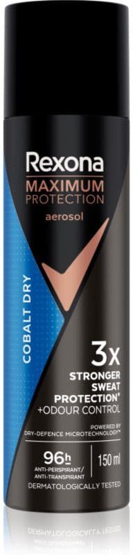 Rexona Men Maximum Protection Cobalt Dry αντιιδρωτικό σε σπρέι για την αντιμετώπιση της υπερβολικής εφίδρωσης 150 ml