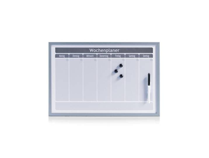 Zeller Present Memoboard, Grau, Weiß, Metall, 59x40x1.5 cm, Büromöbel, Bürobedarf, Sonstiger Bürobedarf