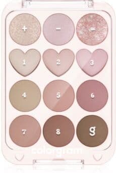 Colorgram Pin Point Eyeshadow Palette paleta de sombra para os olhos para um look perfeito tom 02 Pink+Mauve 9.9 g. Pin Point Eyeshadow Palette