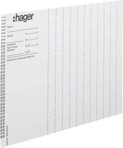 Hager ZZ90B etikettenvellen, wit, 10 stuks