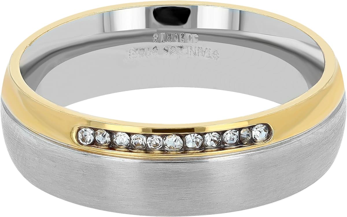 Fingerring ADELIA´S "Damen Ring aus Edelstahl" Gr. 56, weiß, Fingerringe, Damen, 56, Edelstahl, Fingerring
