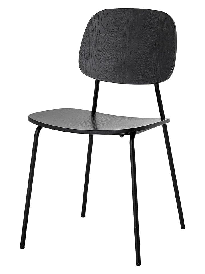 Bloomingville Esszimmerstuhl "Monza" in Schwarz - (B)45 x (H)83 x (T)52 cm - onesize
