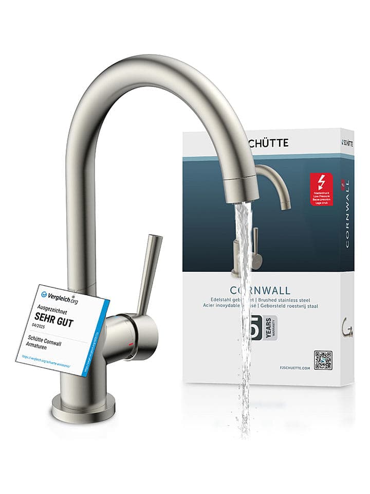 Schütte Niederdruck-Spültischarmatur ''Cornwall'' in Silber - onesize