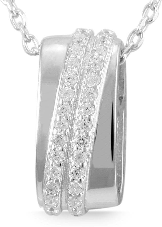 Kettenanhänger ADELIA´S "Damen Anhänger aus 925 Silber mit Zirkonia", silber, Schmuckanhänger, Damen, Kettenanhänger