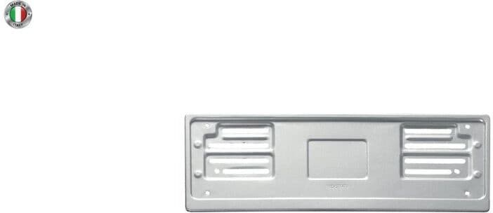 Portatarga anteriore in metallo grigio  made in italy Personalizzate o neutre Promosolution