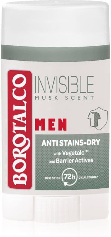 Borotalco MEN Invisible no white or yellow marks roll-on deodorant M fragrance Musk Scent 40 ml