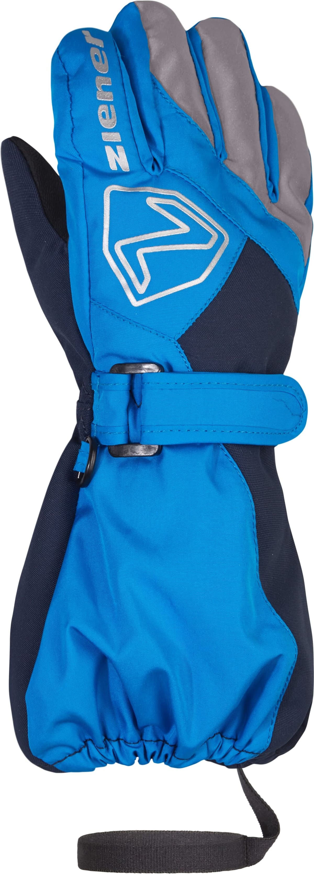 Skihandschuhe ZIENER "LAURO-Z AS glove mini", Kinder, Gr. 5, blau (persian blau.schwarz navy), Polyester, Handschuhe Skihandschuhe