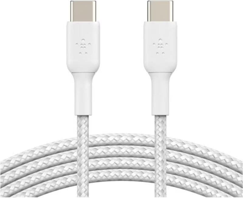 Belkin Cable Usb Tipo C 1m Macho Blanco Trenzado 2 Unidades Talla Única Unisex
