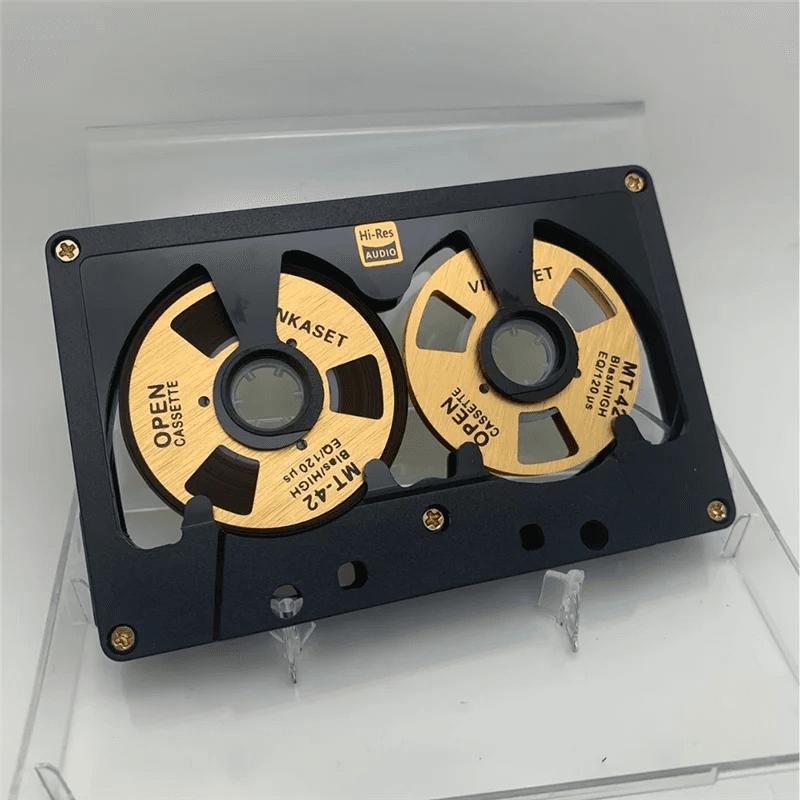 NONE ABGI-Blank Tape 50 Minutes Audio Reel To Reel Cassette Double Sided Metal Reel Hollow Case Self-Made
