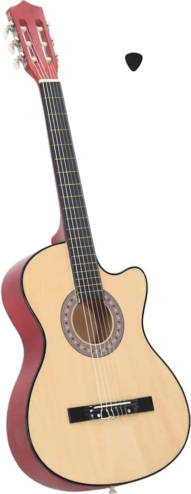 vidaXL Guitare acoustique pan coupé western avec 6 cordes 38" tilleul