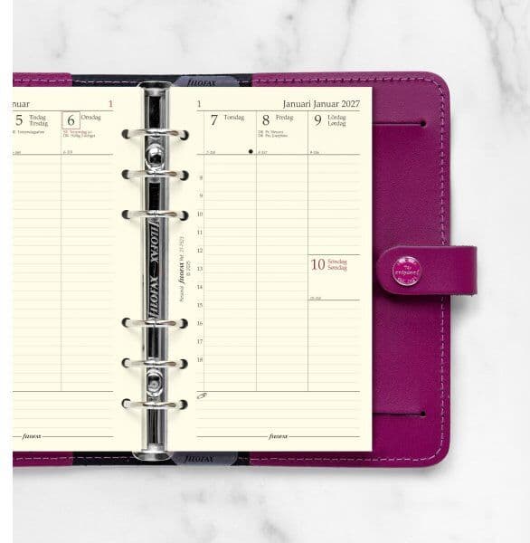 Filofax 2027 Refill   Personal   Uge   Højformat