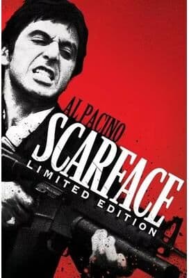 Inspired Finds Scarface Tony Montana Canvas Poster Gangster Movie Wall Art Print limited Edition 15.75x23.62in No Frame