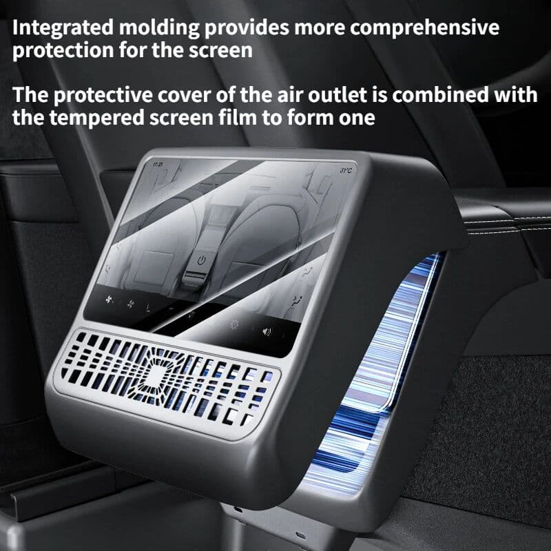 YouGallop Rear Air Vent Protective Cover Screen Tempered Film Integrated for Tesla Model 3 Highland Model Y Juniper ModelYL Car Accessorie