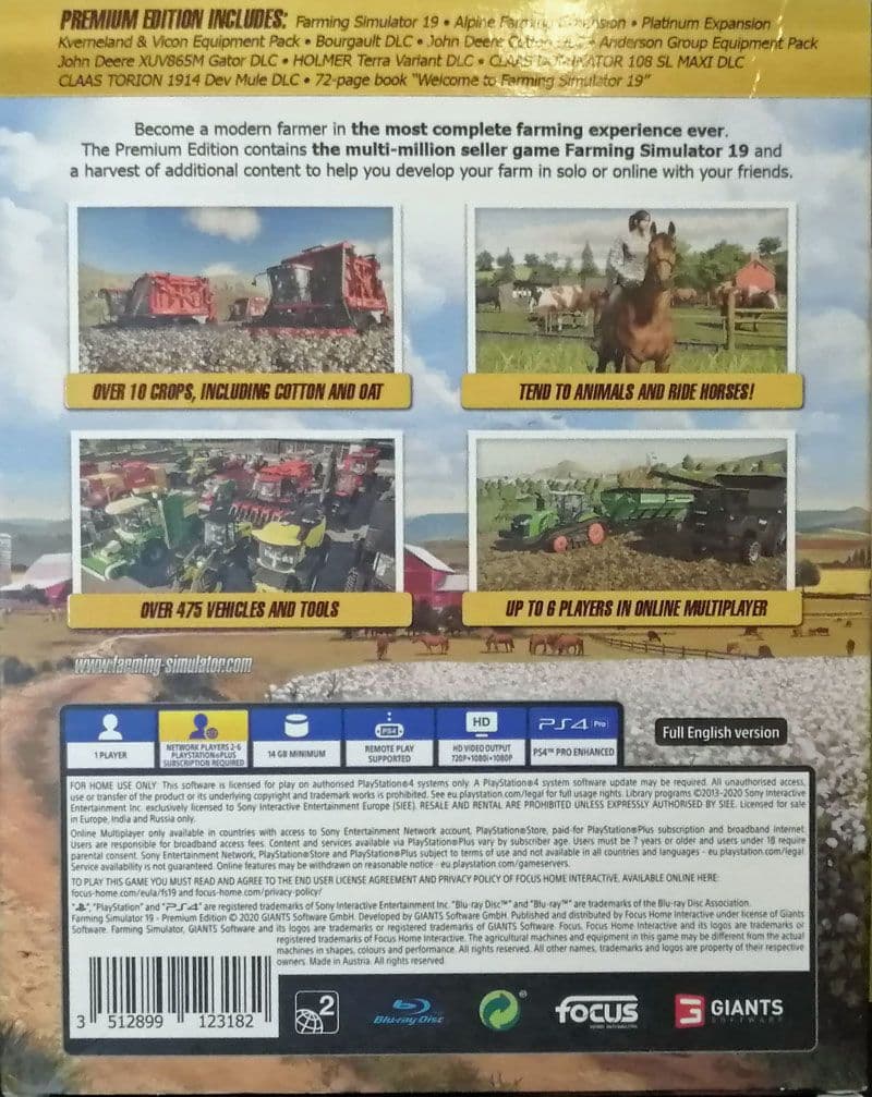 Farming Simulator 19 Premium Edition PS4 (Käytetty)