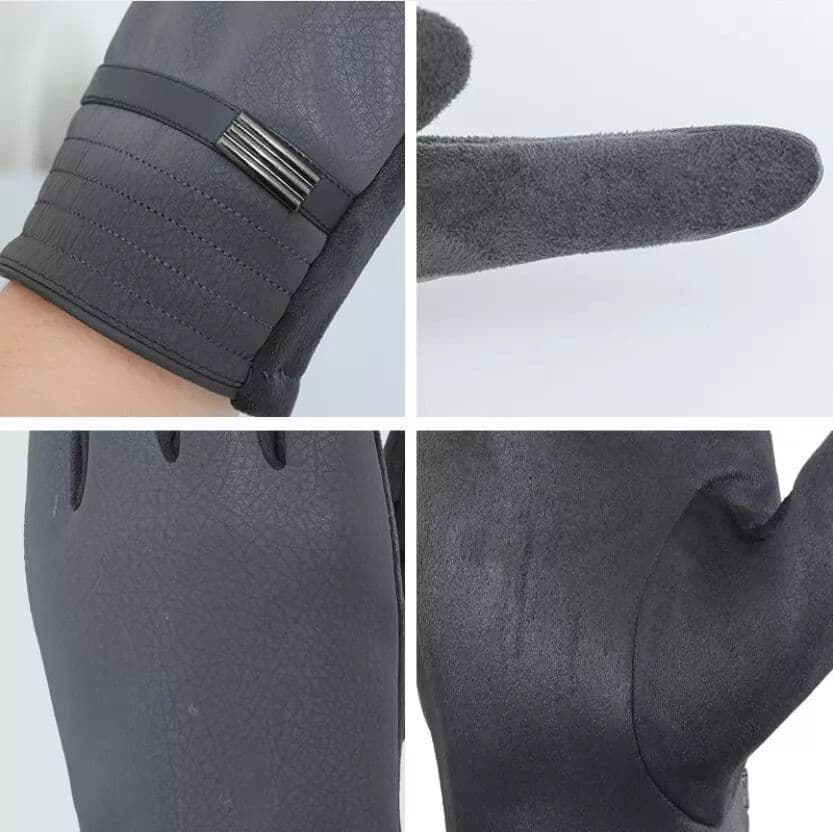 INF Kunstlederhandschuhe Schwarz