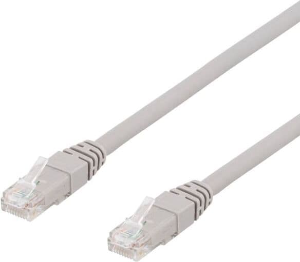 Kabel DELTACO NÃ¤tverk UTP Cat6a 3m grÃ¥