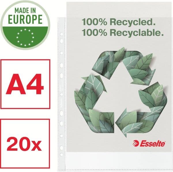 Esselte Recycle Lomme   A4   Top   70my   20 Stk.