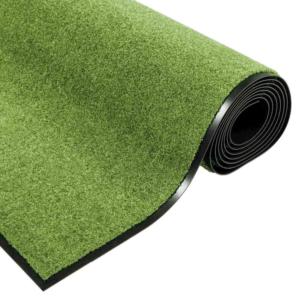 vidaXL Tapis d'entrée Vert et Noir 120 x 250 cm 100% Polyamide