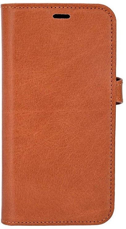 iPhone 17e / 16e Buffalo 2-i-1 Ekte Skinn Flip Deksel - Brun