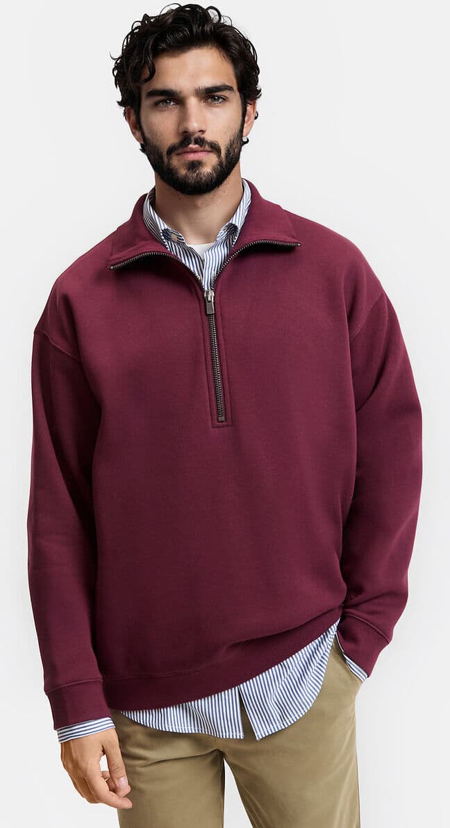 LA REDOUTE COLLECTIONS Sweat col camionneur zippé, Signature LOUIS