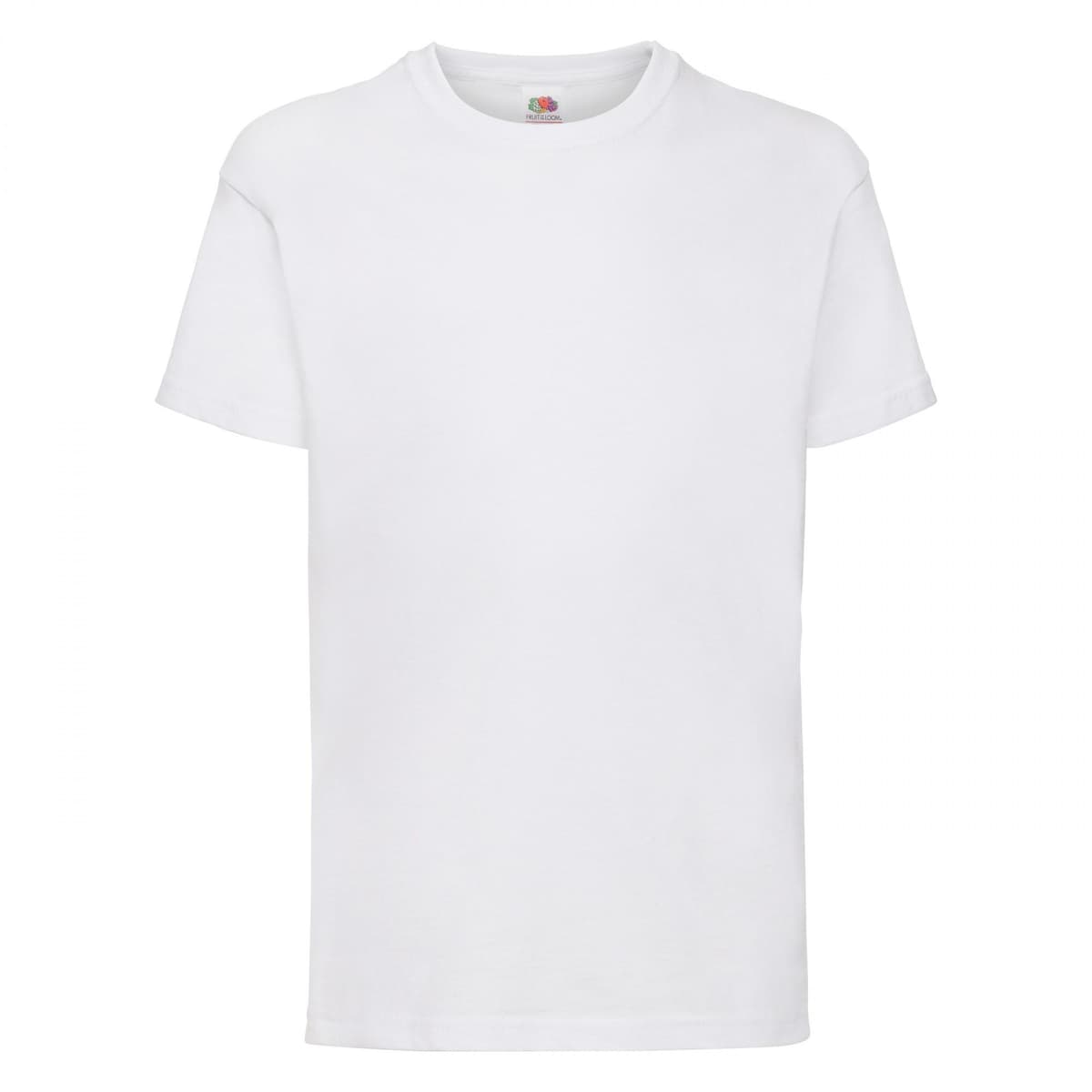 Fruit Of The Loom Kinder Unisex Valueweight T-shirt Korte Mouwen (2 stuks) (Wit)