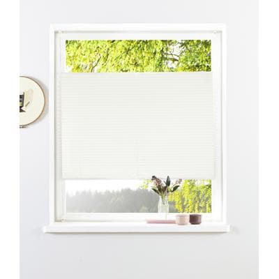Plissee OTTO HOME "ZANNIE, ohne Bohren, feine Linienstruktur, Lichtschutz, zeitlos" Gr. 8, weiß, B:90cm H:130cm, Obermaterial: 100% Polyester, Plissees, mit feiner Linienstruktur, zeitlos, für Fenster & Tür - NEUHEIT