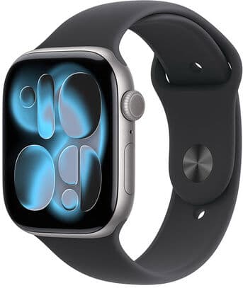 Apple Watch Series 11 GPS + Cellular 46mm Cassa Alluminio Grigio Siderale con Sport Band Nero - S/M