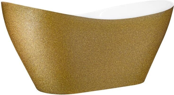 Besco Viya Glam srebrna 160x70cm wanna wolnostojąca + odpływ klik-klak #WMD-160-VS
