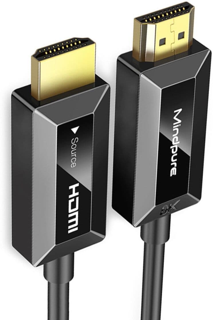 INF Câble HDMI 2.1 à fibre optique HD010, 8K 60 Hz, 48 Gbps, noir, 10/20 m 10 m