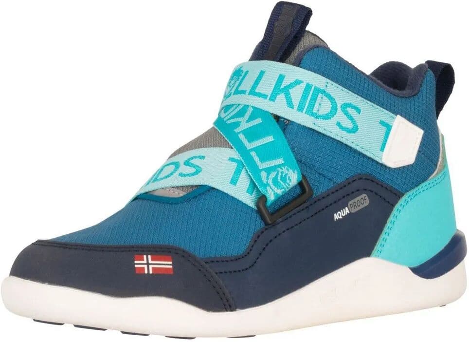 Trollkids Botas De Senderismo Nordfjord Barefoot Winter Arctic Blue / Dark Marine / Mystic Blue EU 41