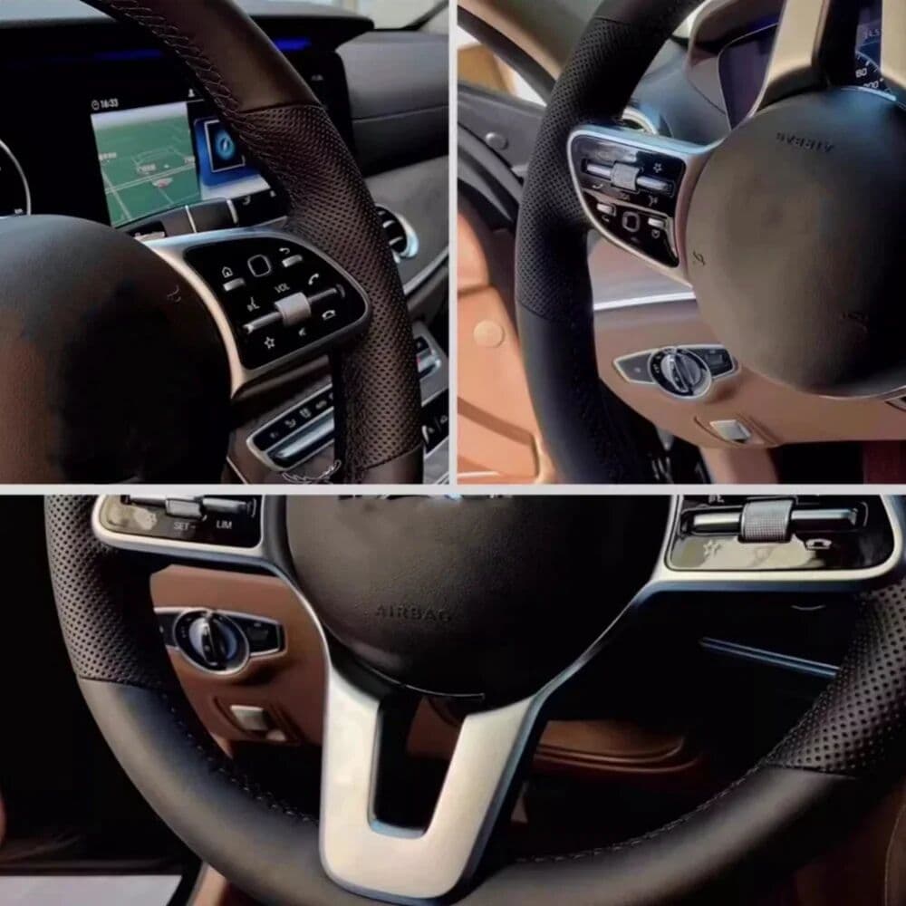 NONE For Opel Astra (J) 2010-2015 Ampera 2012-2015 Meriva (B) 2010-2017 Zafira Tourer Astra GTC Braid Car Steering Wheel Cover