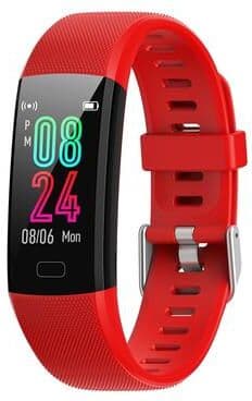 CaseAndConnect Y10 Smart Fitness Tracker Watch With Heart Rate, Blood Pressure & Sleep Monitor red